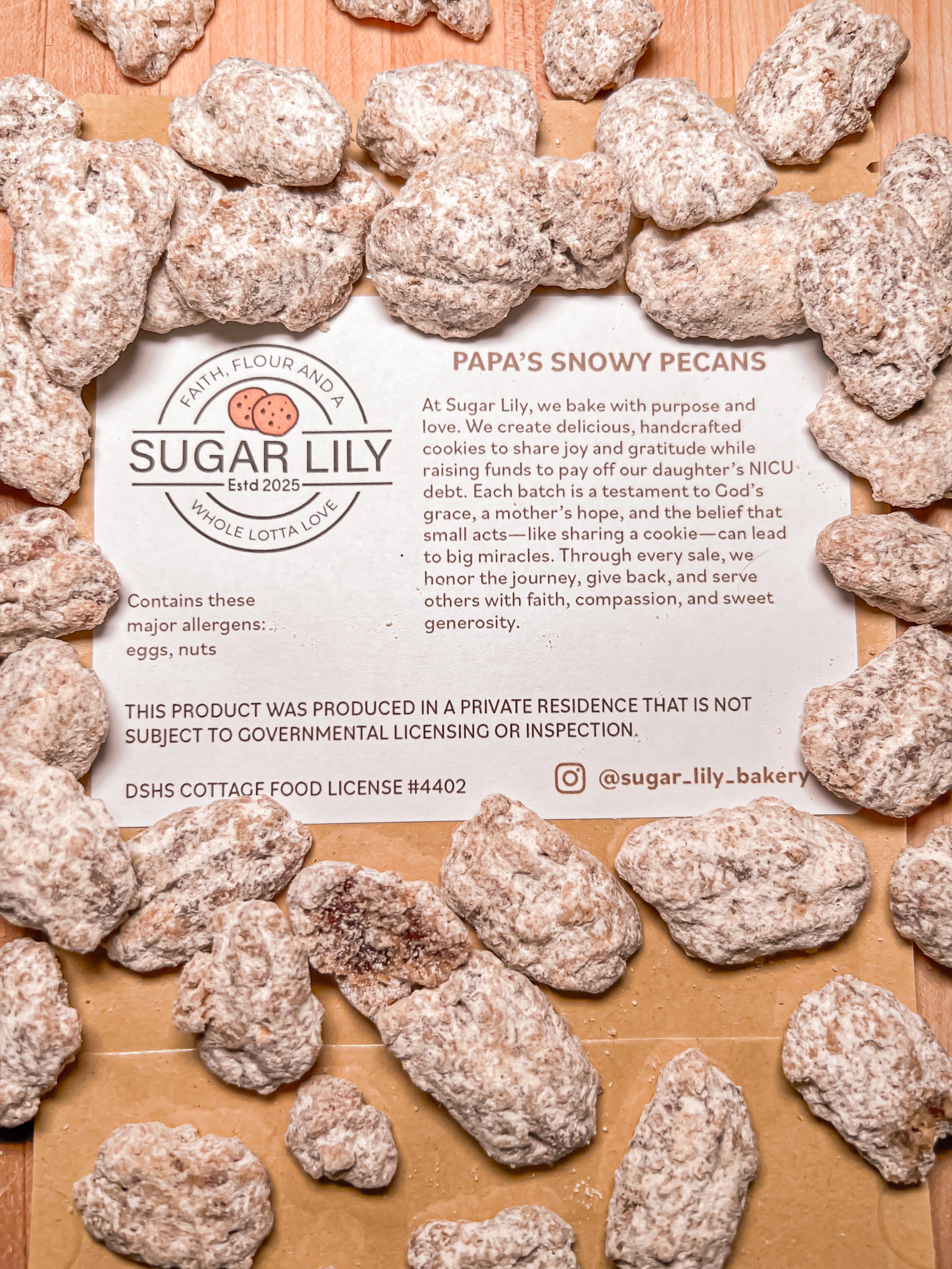 Papa’s Snowy Pecans